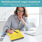 12pcs Legal Pads, Perforated Wide Ruled Writing Pad, Wide Ruled Legal Notepads, Lined Pads of Paper, Yellow paper Pads for office, school and daily notes(600 Sheets) (12, 5 X 8, Legal (5 x 8 inches))