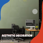 EVENRISING Acoustic Panels 6 Pack, Soundproof Wall Panels 23.6 x 23.6 Inches, Large Decorative Sound Absorbing Panels,Self-Adhesive Acoustic Treatment for Home Studio Office, VerdeLux