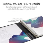 Samsill Economy 0.5 Inch 3 Ring Binder Bulk Pallet, Made in The USA, Round Ring Binder, Customizable Clear View Cover, Black, Pallet of 768 Binders in 32 Cartons