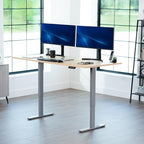 VIVO Electric 71 x 36 in Standing Desk, Memory Height Adjustment, 1B Series, Holds 220 lbs, Light Wood Top Gray Frame, DESK-KIT-1G7C-36