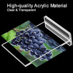 BlueValley Acrylic Sign Holder 8.5 x 11 Vertical - Double Sided Clear Sign Holders Plastic Stands for Display-6 Pack Document Paper Sign Stand for Table Top, Office, Restaurant, Store, Wedding, Party, Show Fairs