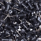 JAM PAPER Colorful Push Pins - Black Pushpins - 100/Pack