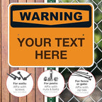 Custom Warning Sign, OSHA Sign, 18x24 Inches, Rust Free .063 Aluminum, Fade Resistant, Indoor/Outdoor Use, Made in USA