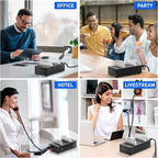 250W Charging Station for Multiple Devices, (20 USB C+30 USB A), Stations for MacBook, iPhone, Android Cell Phone, iPad, Tablet, Family Multi-Device Organizer Charging Dock (Black)