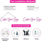 Custom Neon Signs for Wall Decor, Personalized LED Name Signs Neon Light for Bedroom Large Wedding Birthday Business Customizable Light up Sign Pink Sign Boy Girl Decoration