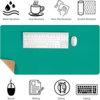 Bloss Green Desk Mat, Leather Desk Pad, Desk Matt for Desktop, Waterproof Desk Pad Mat, Computer Mat for Office Work/Home/Decor/Desk Protector/Cover(31.5 x 15.7 Inches)
