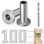 Steel DN Mate 100 Pack Stainless Steel Protector Sleeves for 1/8" 5/32" or 3/16" Cable Railing, Cable Protector Sleeves for Cable Railing System,T316 Cable Railing Hardware with a Drill Bit, DE100
