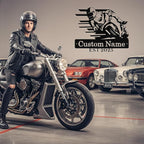Personalized Motorcycle Metal Sign Custom Biker Name Sign Dirt Bike Wall Decor Motorcycle Home Decor Motorbikes Sign Garage Decor Gifts for Men Husband Rider