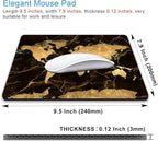 IMAYONDIA Square Mouse Pad, World Map Mouse Pad, Black Gold Marble Mousepad, Non-Slip Rubber Mouse Pad, Vintage Map Design Mouse Pads for Office, Work, Men, 9.5 x 7.9 Inch