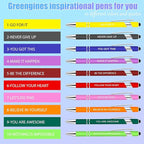 Greengines 10 Pcs Inspirational Pens Bulk, Motivational Ballpoint Pen with Stylus Tip Funny Ink Pens in Bulk Inspirational Gifts for Women Coworkers Office Supplies Black Ink…