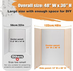 8 PCS Trifold Poster Board- Extra Large 48" x 36" Tri Fold Display Board Hard & Thick White Presentation Cardboard for Science Fair, School Projects, and Business Presentations Supply