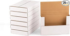 YUSHYIJIE 9x6x1.3 inch Small Shipping Boxes, Multi-Depth Flat Cardboard Boxes with Fragile Stickers for DVD Shipping, Packing, Moving, Storage, White, 25 Pack