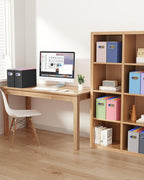 Oterri Cardboard File Organizer Box for Hanging File Folders Letter Size,File Box for Computer Desk,File Cabinet,Working Home,Office,Classroom (Colorful, Letter Size - 4 Packs)