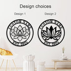 Personalized Lotus Metal Sign, Custom Lotus Flower Wall Decor, Zen Metal Wall Art for Bedroom Bathroom Garden, Yoga Studio and Housewarming Gift