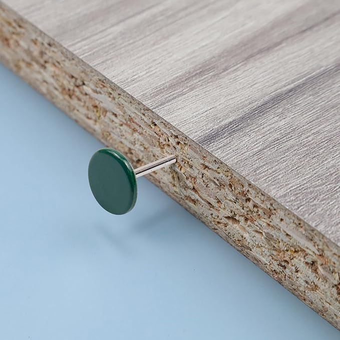 100Pcs Flat Head Upholstery Tacks Home Furniture Decor Tack Upholstery Nails Flat Push Pins Flat Thumb Tacks Green (11mmx17mm)