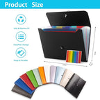 Nicfaec Expanding File Folder, 13 Pockets, Blue, Polypropylener,for Work, School, Home, Office