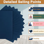 Silunkia 40 Sheets Navy Blue Cardstock 8.5 x 11 Scrapbook Paper, 75lb Heavyweight Blue Card Stock Printer Paper for DIY Card Making, Greeting Cards, School Crafts, Wedding Invitations, Thank You Cards