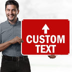 Custom Arrow,Custom Directional Sign, Up Arrow,18x24 Inches, 55 mil thick HDPE (high density polyethylene) Made in USA by My Sign Center