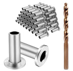 BLIKA 65 Pack Stainless Steel Protector Sleeves for 1/8" 5/32" or 3/16" Deck Cable Railing, for Wood/Composite Posts, T316 Marine Grade, Cable Railing Protector Sleeves