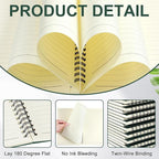 Yahenda 108 Pcs Spiral Notebook Bulk A5 Journal Lined 8.3'' x 5.5'' Writing Composition Paper Small Notepad Subject Notebook for Students Office Business Back to School Supplies (Deep Green)
