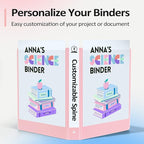 BinderX Extra Durable 3 Ring Binder, Round Rings 1 Inch Binder, Fits 175 Sheets of 8.5x11 Paper, Customizable View Cover with Inside Pockets, Cute 1" Binders, 1 Inch Binders 3 Ring, Pink