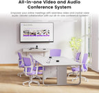 NEARITY Conference Room Camera System, Zoom Certified Scalable Conference Speakerphone, POE Daisy Chain, Noise Reduction, 2K NDI PTZ Webcam w/Optical Zoom for Video Conferencing/Streams in Large Rooms