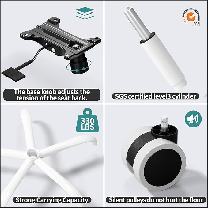 TRALT Office Chair - Ergonomic Desk Chair with Adjustable Lumbar Support, Mesh Computer Chair, Executive Chairs for Home Office Comfortable Lumbar Support (Orange)