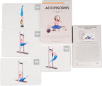 OnlinePilatesClasses Pilates Accessories Flashcards, 79 All-Levels Illustrated Cards Deck Set, Low Impact Home Fitness Workouts Guide with Postures & Routines, Workout Planner with Tips and Videos
