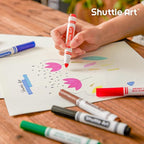 Shuttle Art 304 Pack Washable Markers, 8 Colors Broad Line Markers, Separate Pack of 38, Conical Tip Marker Bulk with a Box, Home Classroom School Supplies for Toddlers Kids Adults Students Teachers