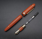 JINHAO X159 Fountain Pen (EF Nib 0.38mm, Orange Red with Gold Clip)