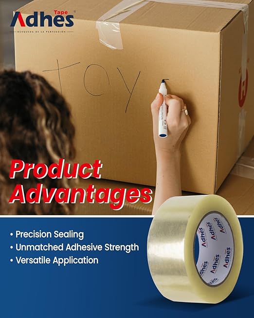 ADHES Heavy Duty Packing Tape, 30 Rolls, 1.88 Inch x 55 Yards, 2 mil Shipping Tape Refills, Packaging Tape, Box Tape for Moving, Shipping, Mailing and Sealing