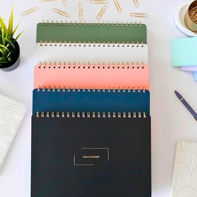 Merely Home Undated Weekly Planner | 8.25” x 11.75” Work To-Do Notebook | ADHD Academic Organizer | Multi-Layout | Men and Women Planner | College Supplies | Navy | Landscape Layout