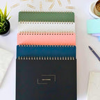 Merely Home Undated Daily Planner | 8.25” x 11.75” Work To-Do Notebook | ADHD Academic Organizer | Multi-Layout | Men and Women Planner | College Supplies | Navy | Landscape Layout