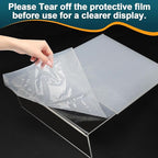 12 Pack Acrylic Sign Holder 8.5x11 Inches, Clear Plastic Table Paper Display Stand, L-Shape Vertical Menu Holder Stand, Clear Picture Photo Flyer Display Stand for Restaurants, Store, Office Desktop