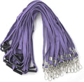 Lanyard Light Purple Lanyards Neck Flat Premium Breakaway Badge Lanyard with J-Hook for ID Nametag Badge Holder
