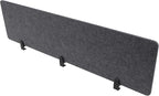 2pcs Privacy Panel, Standing Desk Divider 60"x16" Desktop Office Furniture Partitions, Clamp-On Acoustic Desk Divider Mounted Privacy Panel to Reduce Noise and Visual Distractions (Dark Grey)