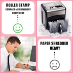 Nezyo 2 Pack Identity Protection Roller Stamp Identity Theft, Confidential, Privacy Roller Stamp Information Blocker and 4 Pack Refill Ink for ID Account Data Address Security (Pink)