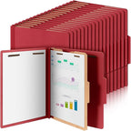 Skyygemm 72 Pcs Classification Folders Letter Size, 1 Divider Pressboard File Folder with Fasteners, Expanding File Organizer Bulk for School Teachers, Office Employee, Coworker, Staff (Red)