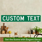 My Sign Center Custom Street Sign, 6x36 Inch, Green, Aluminum, Classic Style, Reflective, Pole or Wall Mount