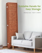 JOSTYLE 6ft Folding Privacy Screens 5-Panel Freestanding Room Dividers