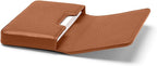 Leatherology Cognac Business Card Case, Magnetic Closure ID Holder, Full Grain Leather