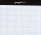 Amazon Basics Quad Ruled Graph Paper Pad, 600 Sheets, 6-Pack (100 Sheets Each), White, Letter Size 8.5 x 11 in