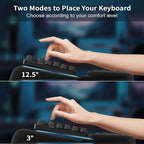 Starvortex Keyboard Stand with Wrist Rest, Ergonomic Keyboard Pad with Wrist Support, Keyboard Riser & Soft Memory Foam Cushion, 43cm Arm Rest Desk Accessories for Office,Home (Black)