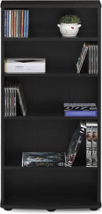FURINNO Jaya 4-Tier Multimedia Storage Tower, Espresso