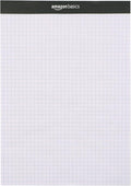 Amazon Basics Quad-Ruled Graph Paper Pad, Pack of 2, 8.5 Inch x 11.75 Inch, 100 Sheets/Pad, White