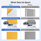 UNECHO 12 Pack 12" X 12" X 0.4" Acoustic Panels for Wall Sound Absorbing,Square Self-Adhesive Sound Panels, High Density Suitable for Multiple Scenarios(Orange)