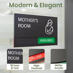 Wellness Room Sign, Do Not Disturb Office Door Signs, Available In Use Sign, Privacy Slide Door Signs Tell Whether Wellness Room Vacant or Occupied