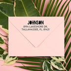 Self Inking Modern Address Stamps | Custom Return Address Stamper (Colorblock, Xtra Large)