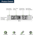 Custom Sign, Custom Street Sign, 11 Font Colors, 13 Font Styles, 4 Hole Options, 22 Sizes, 6x30 Inches, Rust Free DiBound, Fade Resistant, Made in USA by My Sign Center (Concrete)