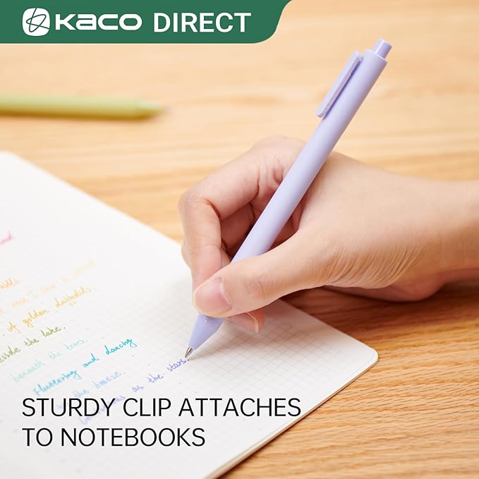 Kaco PURE Gel Pens 20 Assorted Color Ink 0.7mm, Medium Point, Aesthetic Cute Stationery Pens for Journaling Pens